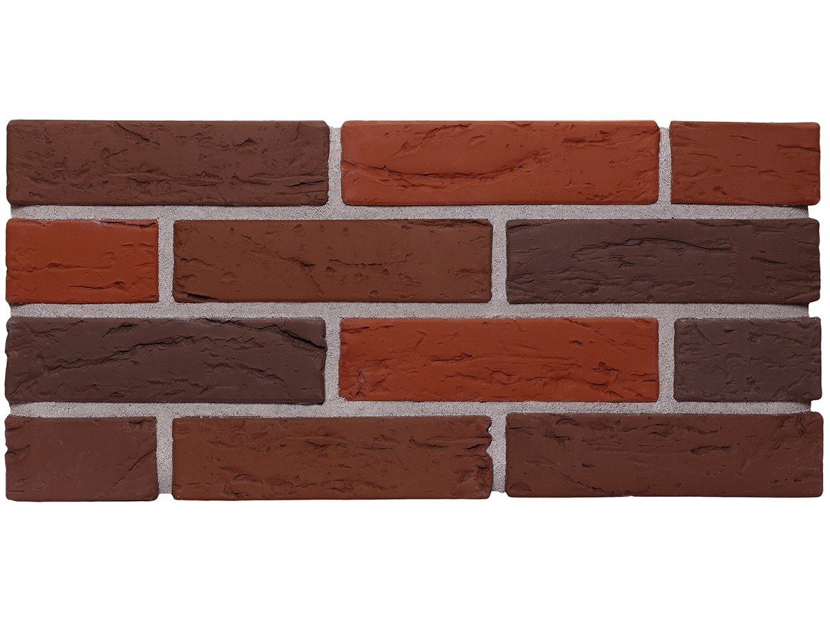 Облицовочный кирпич Кирово-Чепецк Бавария микс кора дерева - 250x120x65 мм 